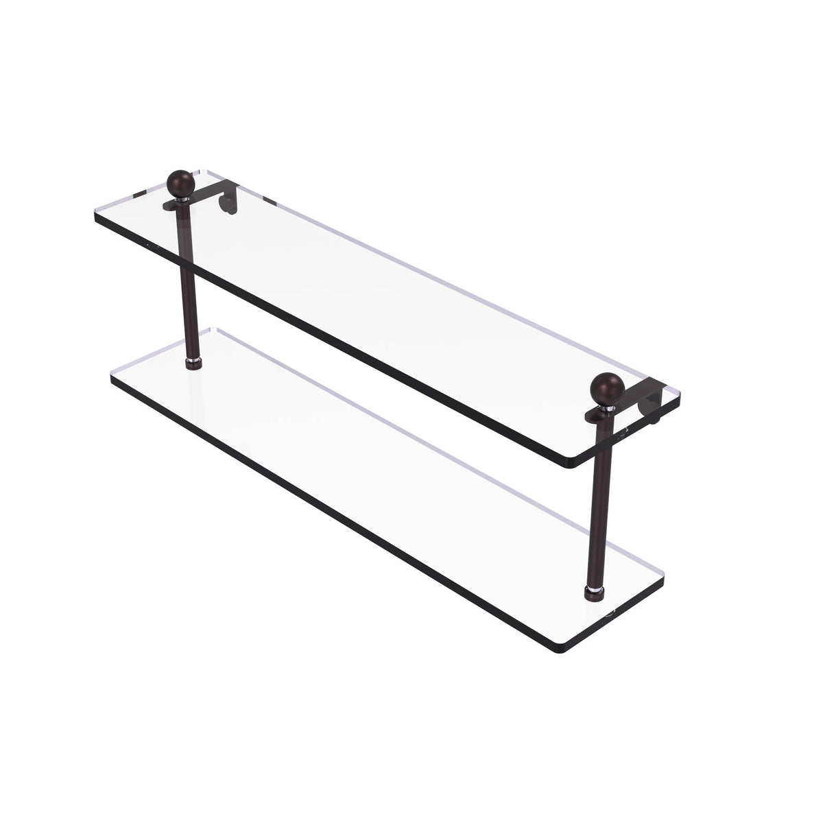 Matte White Two Tiered Glass Shelf N1857