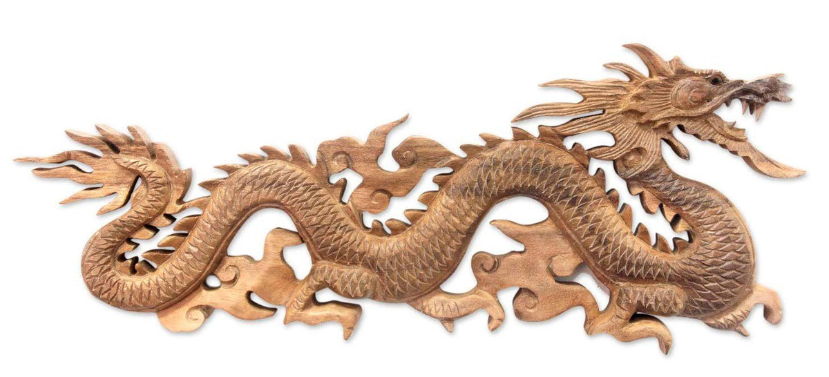 Handmade Suar Wood Relief Panel Wall Decor P32703