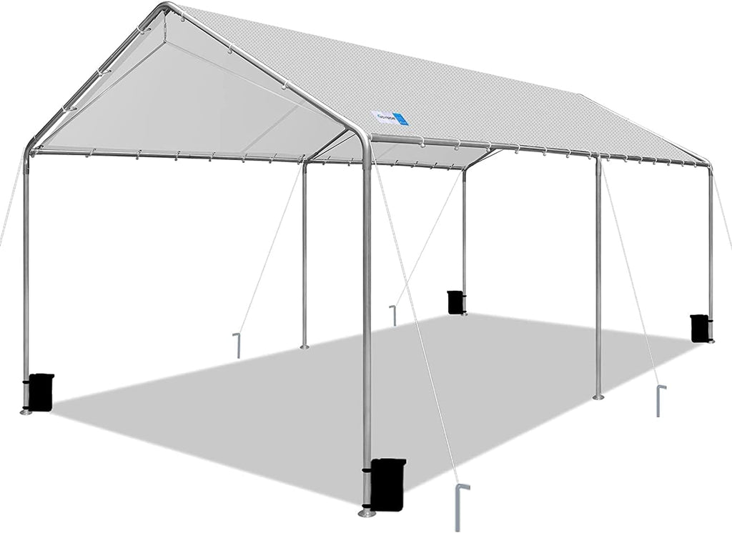 Green 10 X 20 Ft Carport N112036