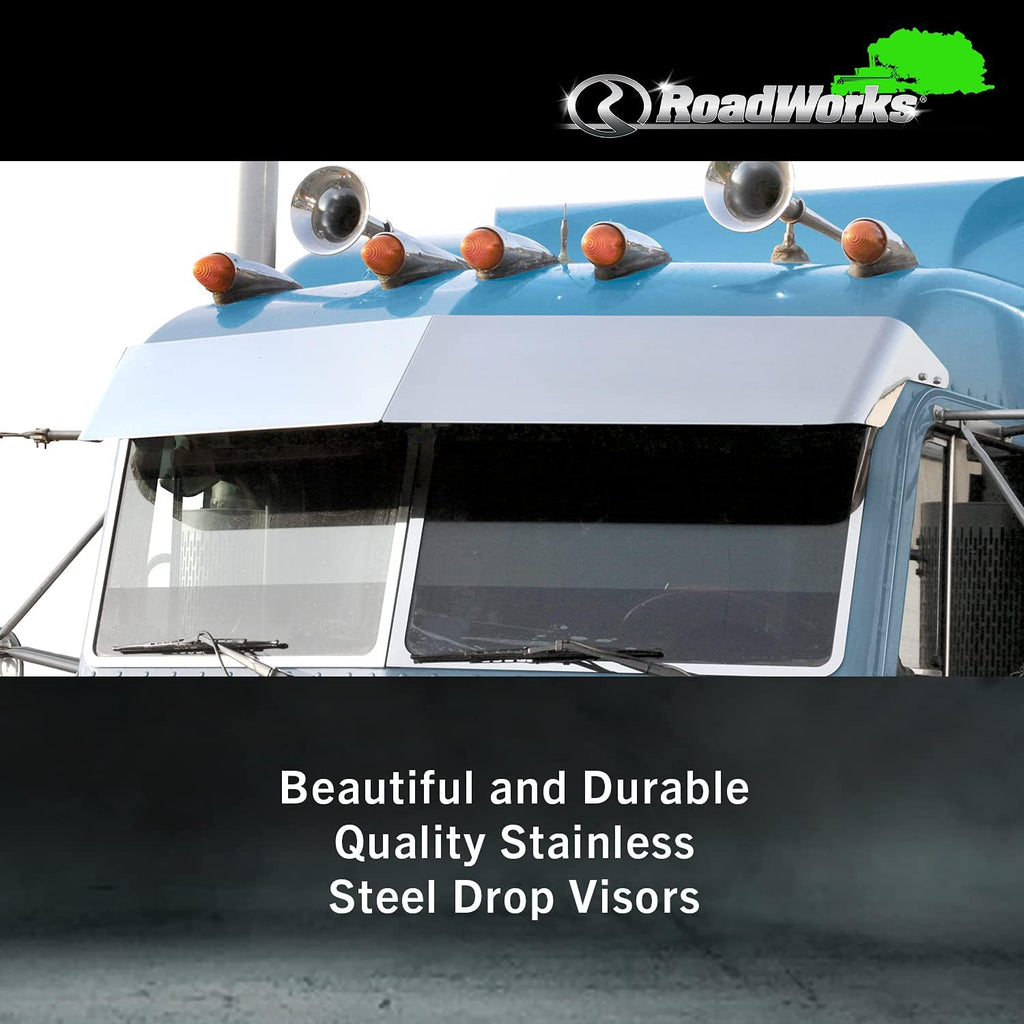 White Stainless Steel Blind Mount Drop Visor S8040