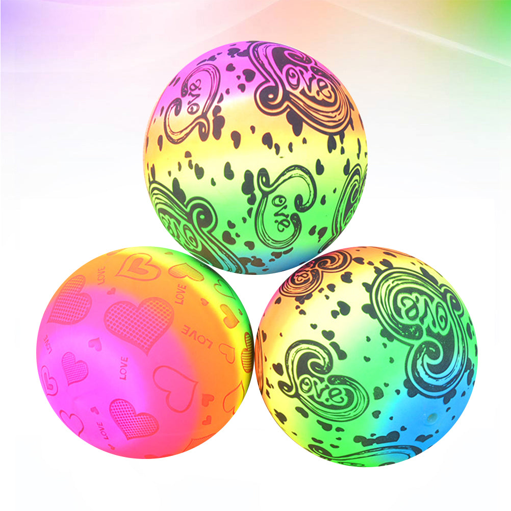 3pcs Inflatable Beach Volleyball Toys Rainbow Volleyball Balls C345506