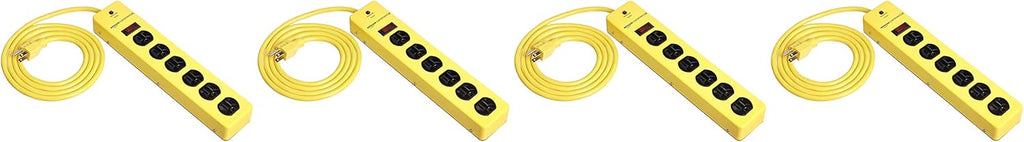 4 PACK Metal Surge Protector Power Strip X68639