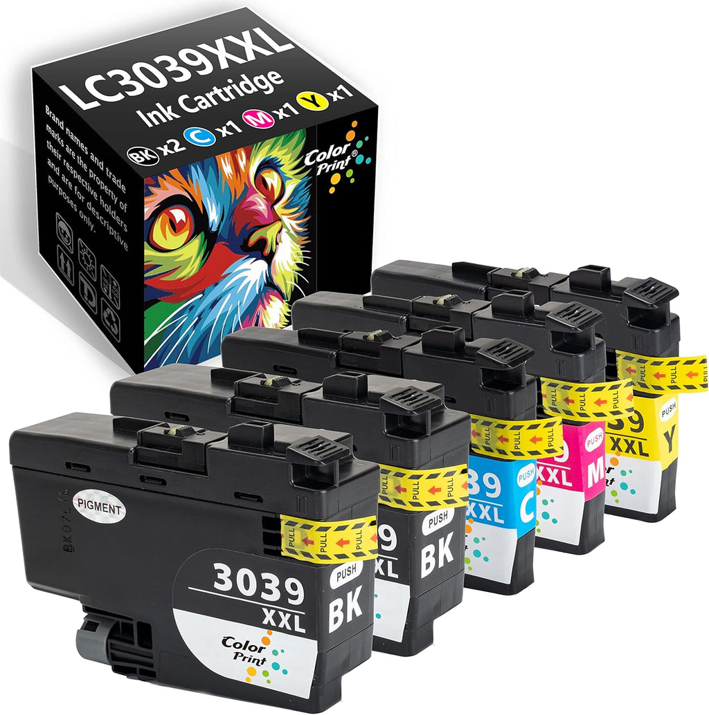 5-Pack Ink Cartridge for Brother Printer (2 BK, 1C, 1M, 1Y) Z909