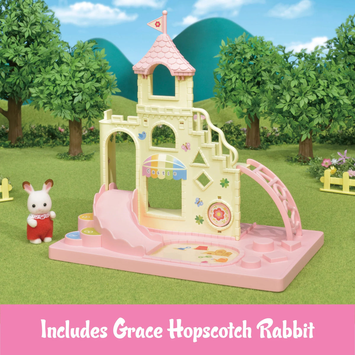 Baby Castle Playground Dollhouse Playset with Figure O36827