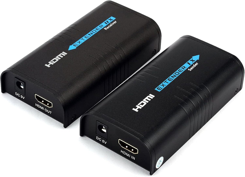 HDMI Extender Over Cat5e/6, RJ45 TX Sender and RX Receiver, Pack of 2 V900281