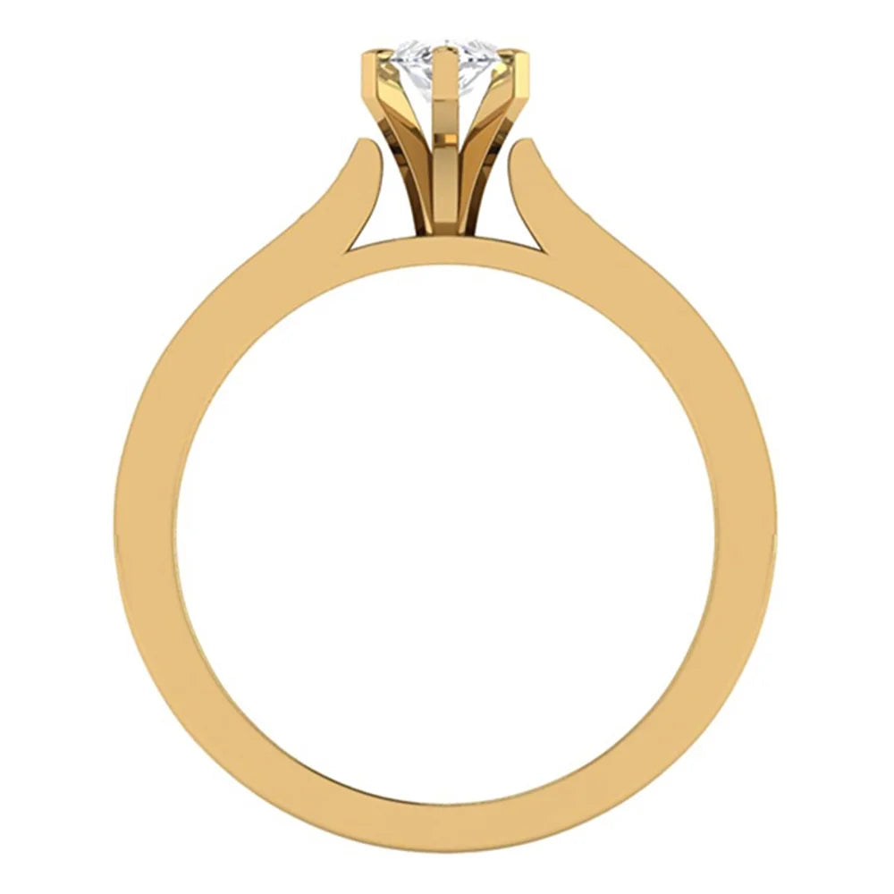 Marquise Diamond Engagement Ring 14K Gold K7972