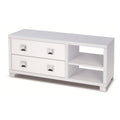 Double 2 Drawer Cabinet Glossy White C72343