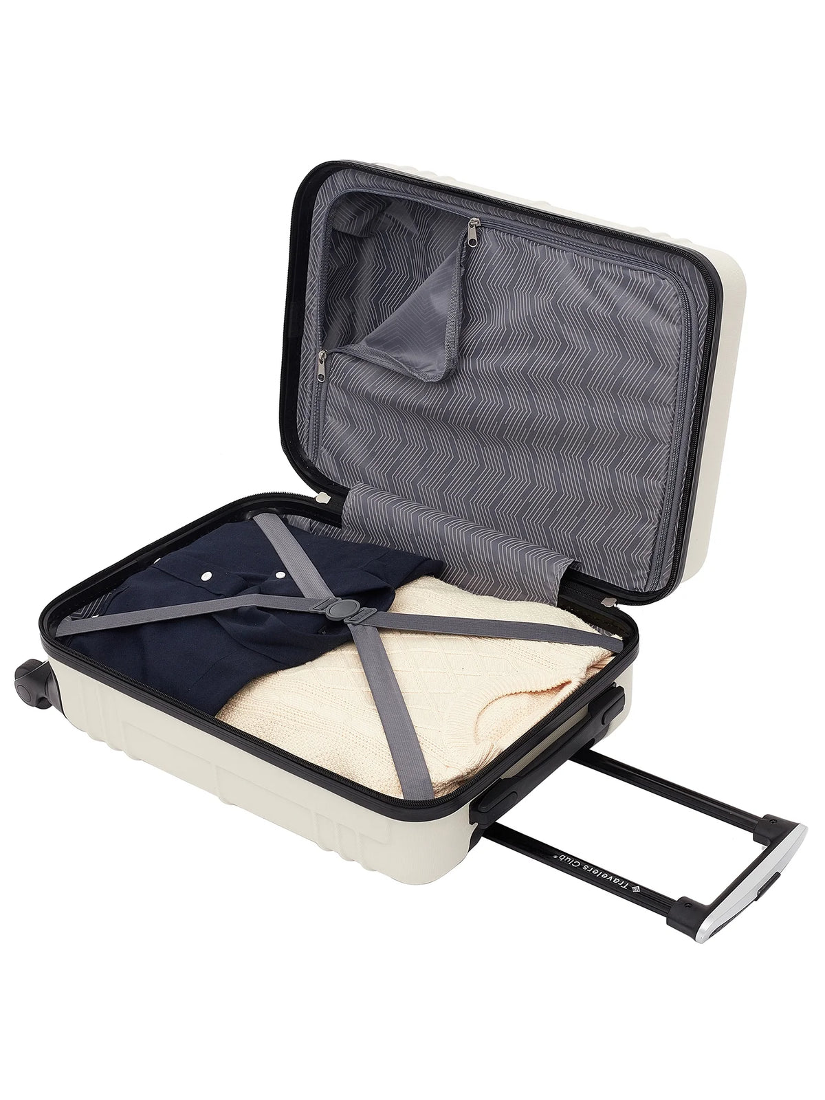 Bone White 20" Hardside Rolling Carry-on Luggage B103