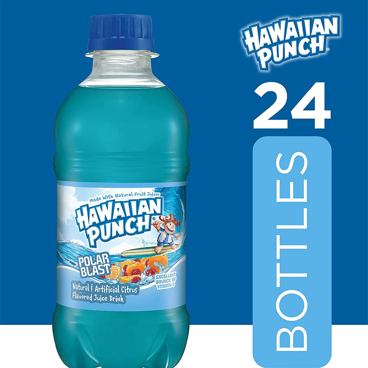 Hawaiian Punch Polar Blast Juice, 10 Fluid Ounce, 6 Count Bottles V7609