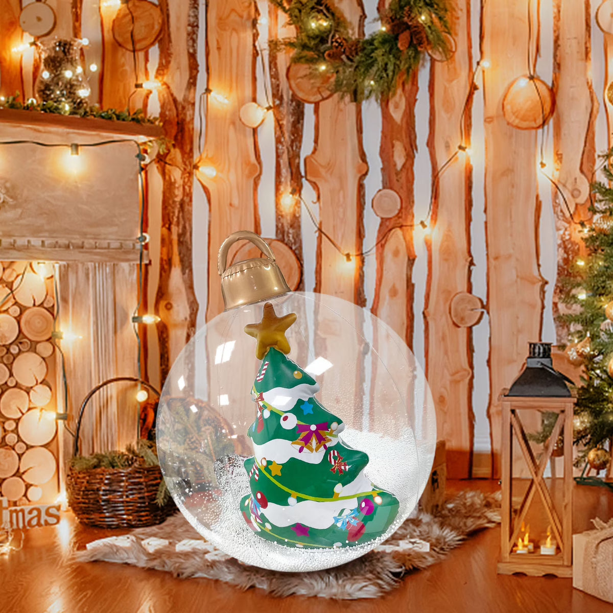 Inflatable Christmas Decorations Ball 60cm Pvc C43562