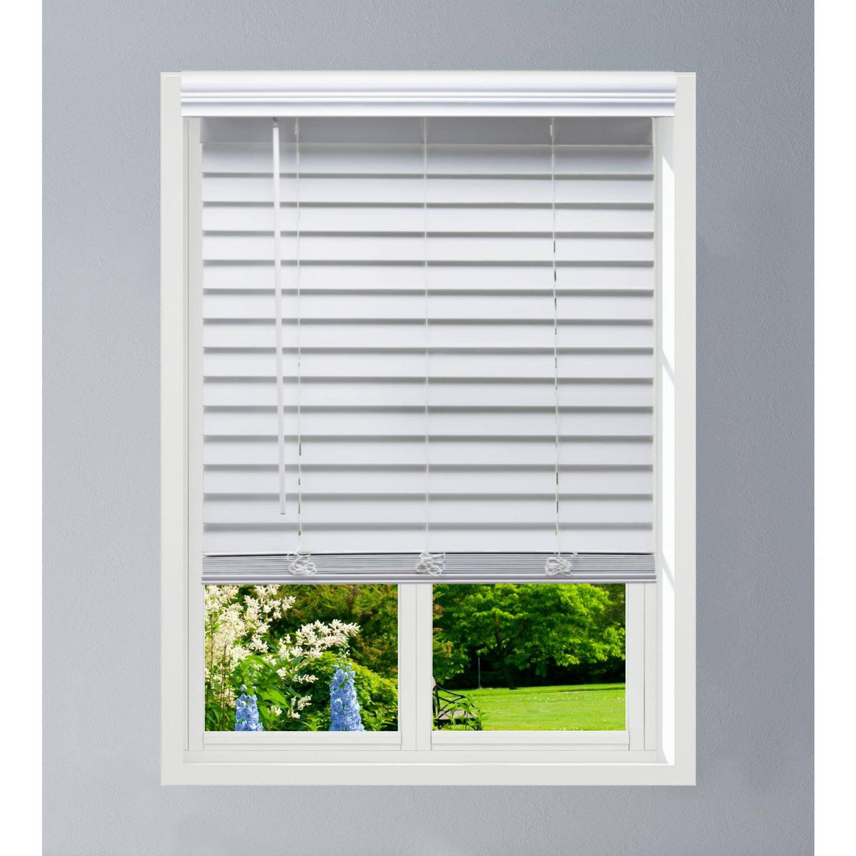 White Faux Wood Blinds C31892