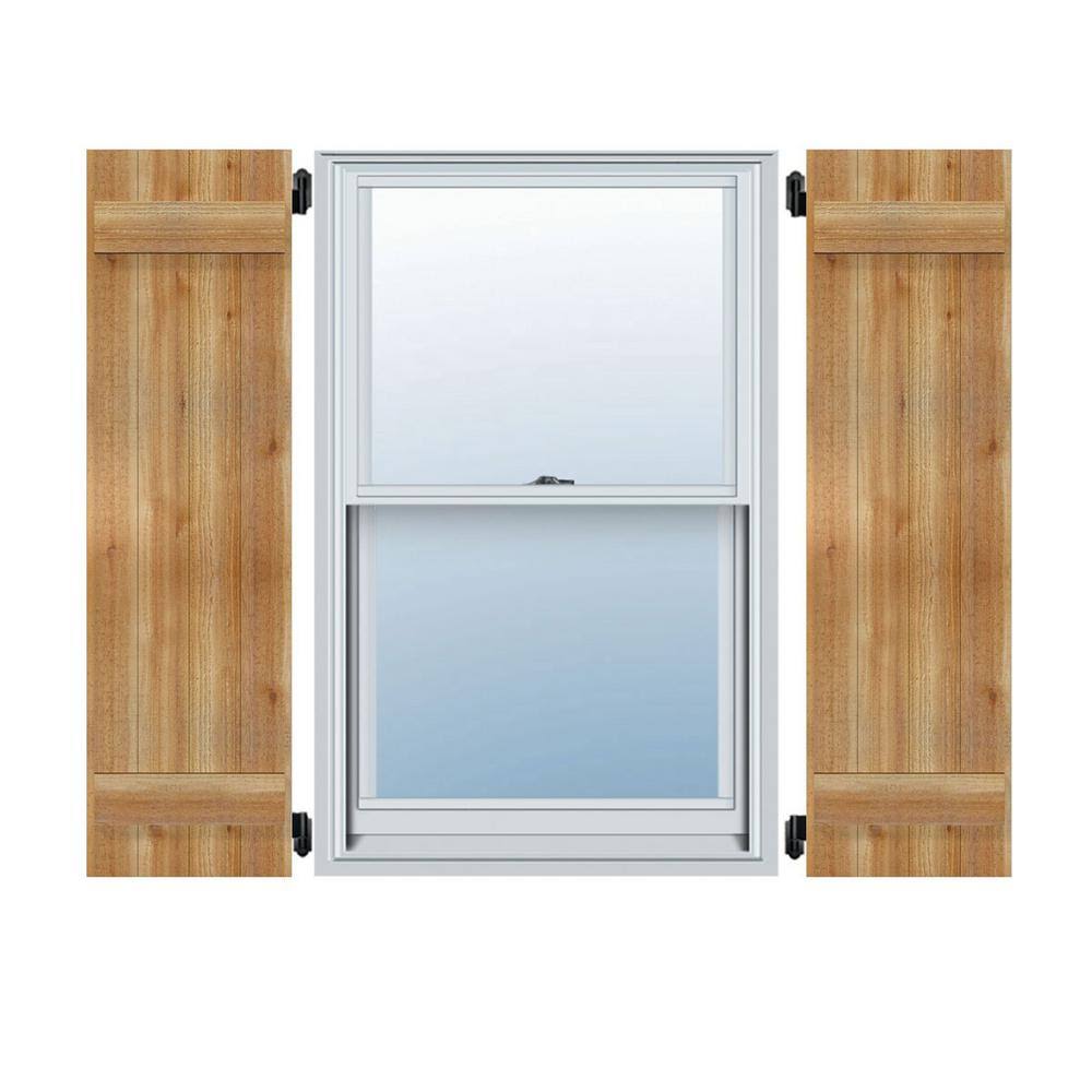 Rough Sawn Western Red Cedar Board-n-Batten Shutters (Per Pair) P120093