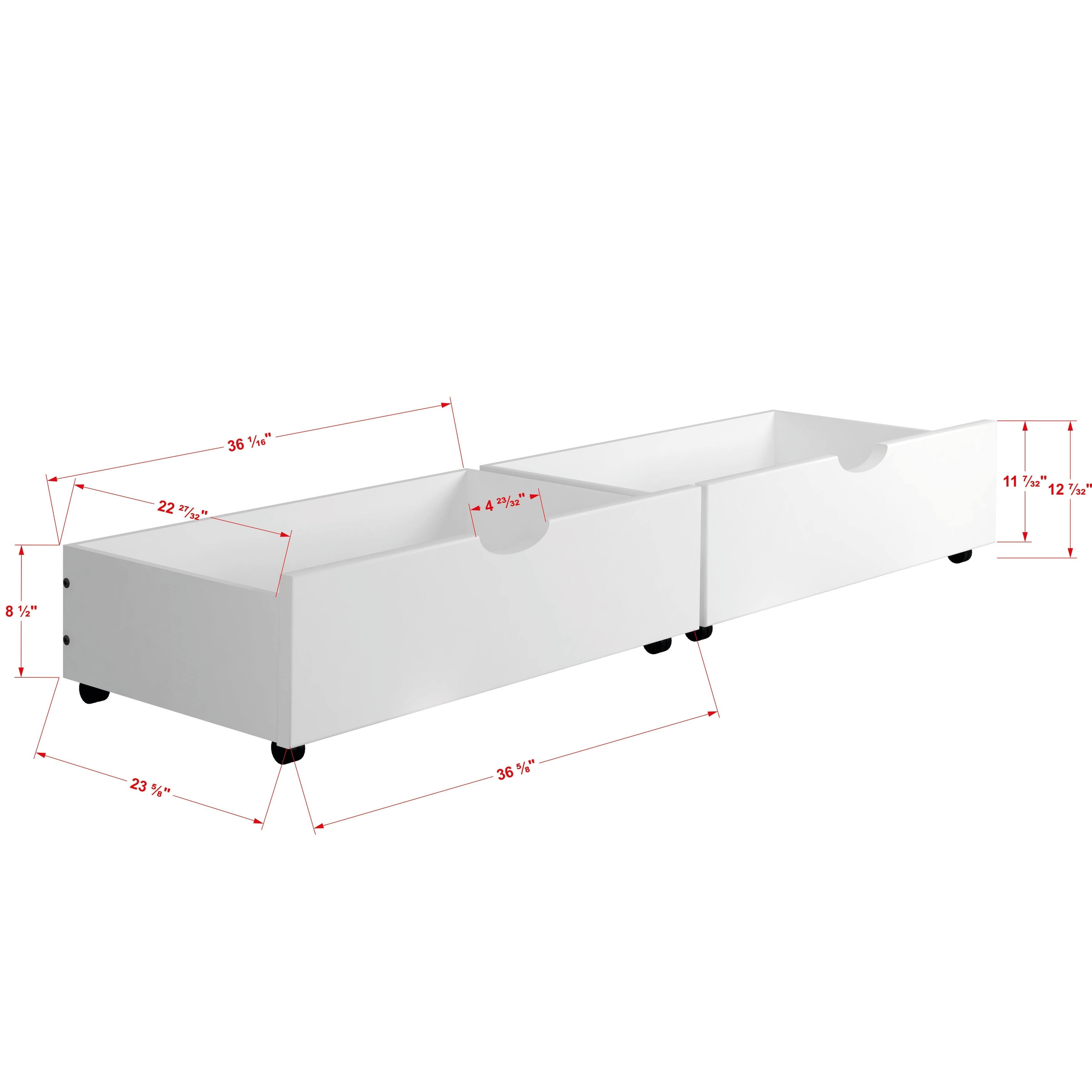 Twin over Twin Bunk Bed in White Q567771
