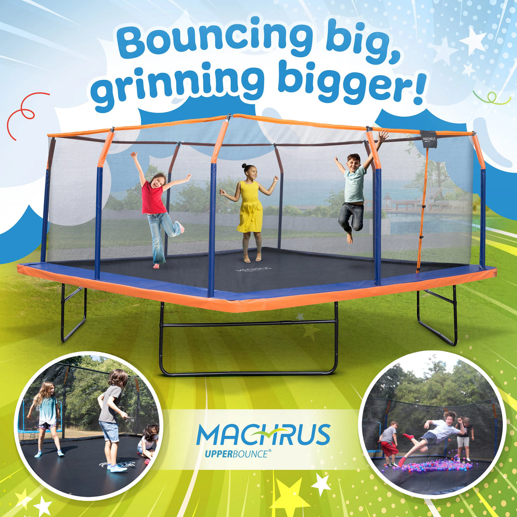 12 x 12 FT Square Trampoline Set with Enclosure and Safety Pad A823015