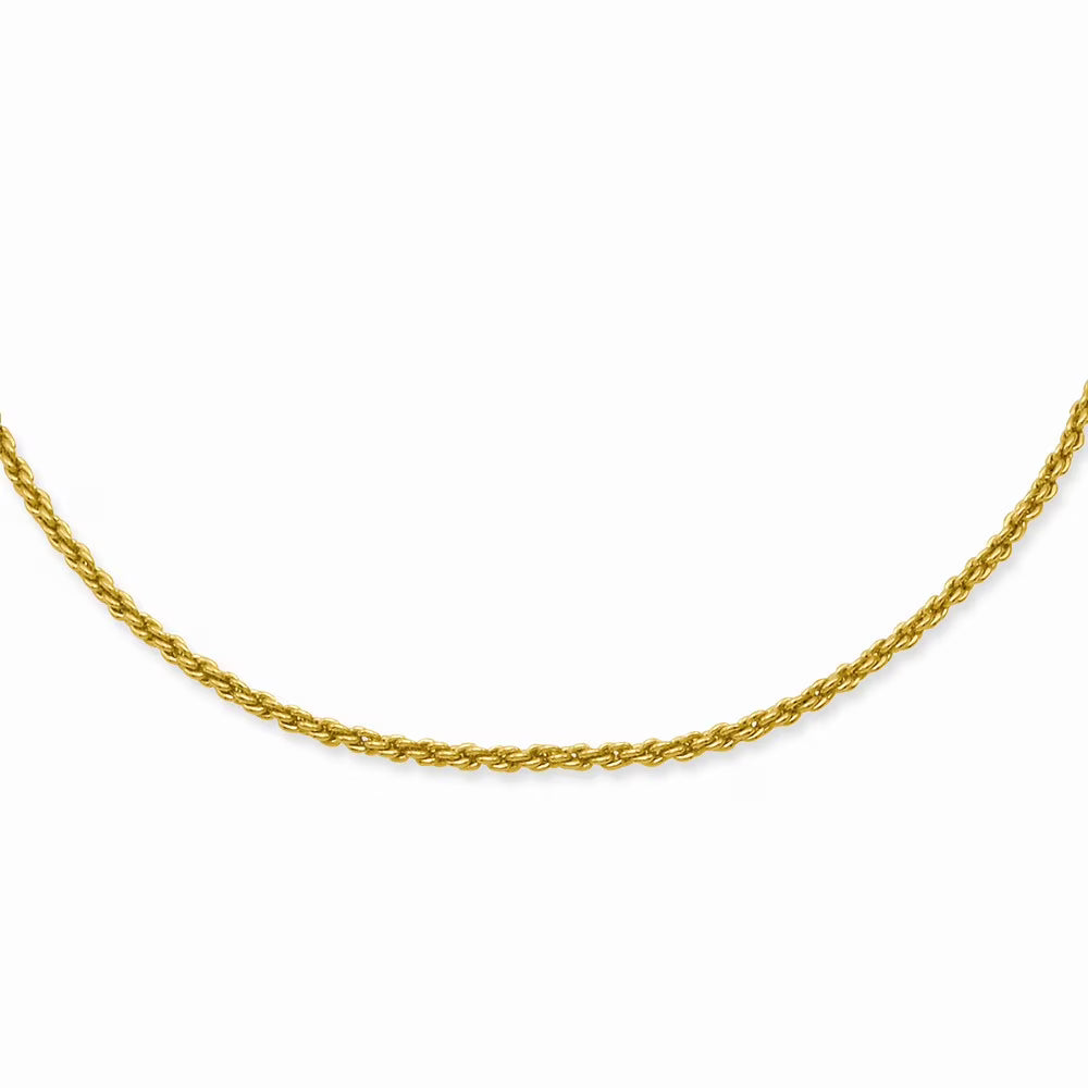 20in Gold-plated 2mm French Rope Chain with Lobster Clasp H4821