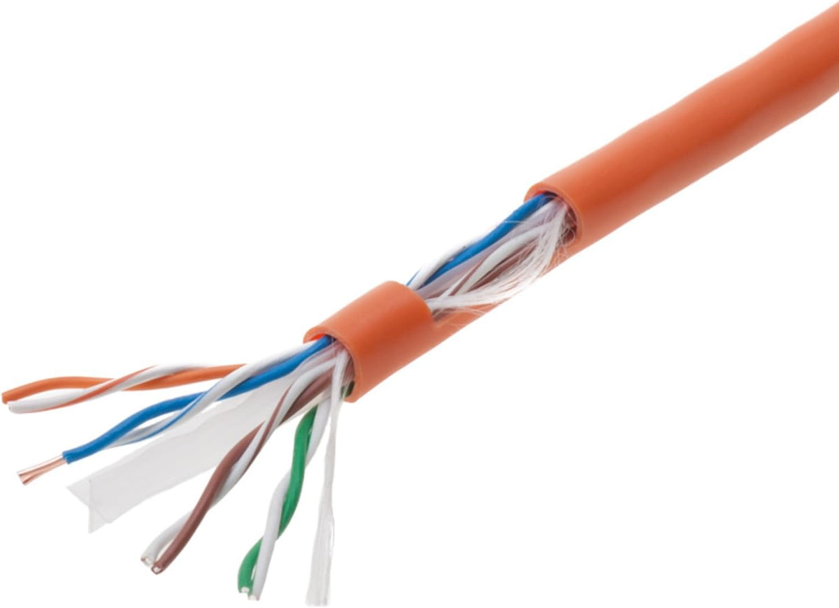 1000ft CAT6 Solid Ethernet Cable UTP 23AWG Bulk (Orange) N3489