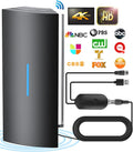 Portable Amplified Digital HDTV Antenna 420 Miles Range 360° Reception 36ft Coaxial Cable for 4K 1080p Pack of 2 J46267