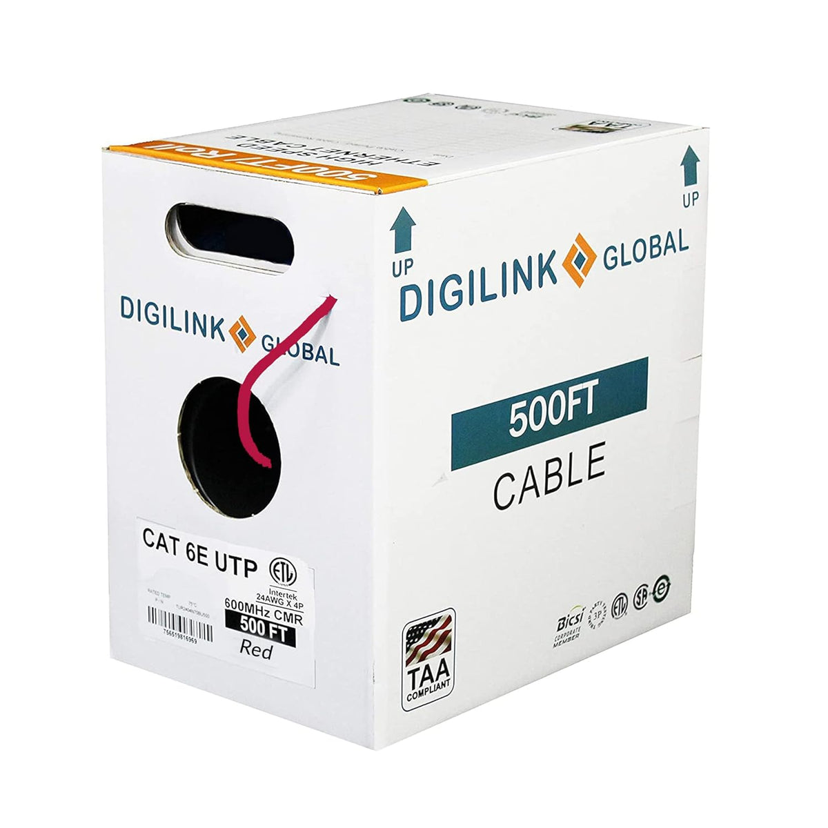 Bulk Ethernet Cable Blue 1000ft UTP 24AWG Solid Bare Copper Y284