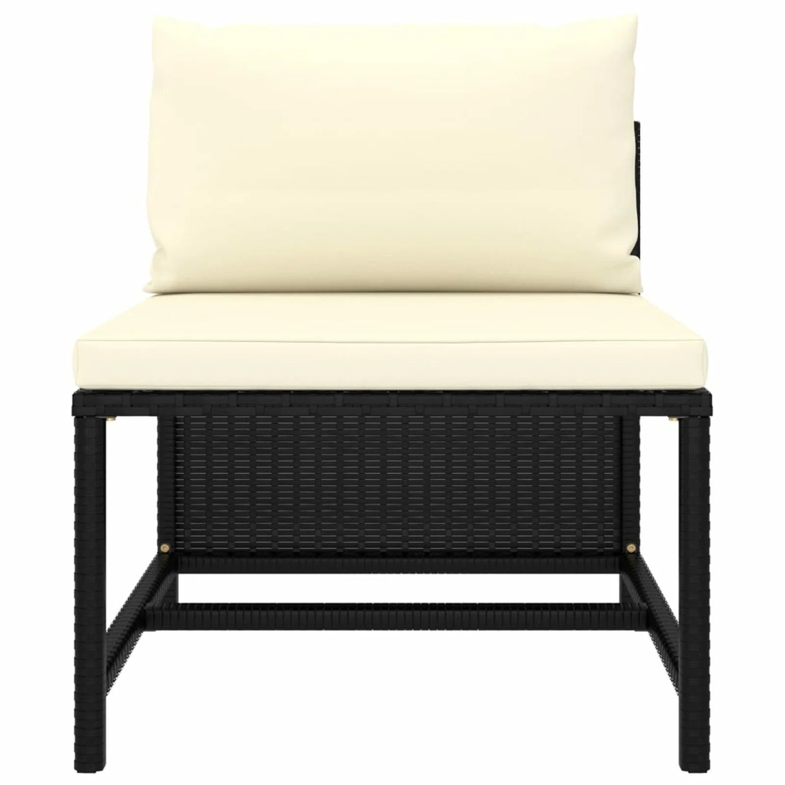 9 Piece Outdoor Sectional Sofa Set with Cream White Cushions I427193