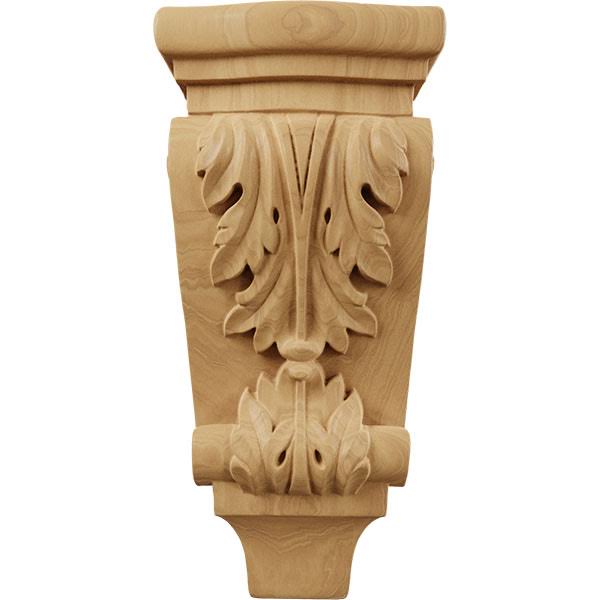 Small Acanthus Pilaster Wood Corbel, Cherry D7371