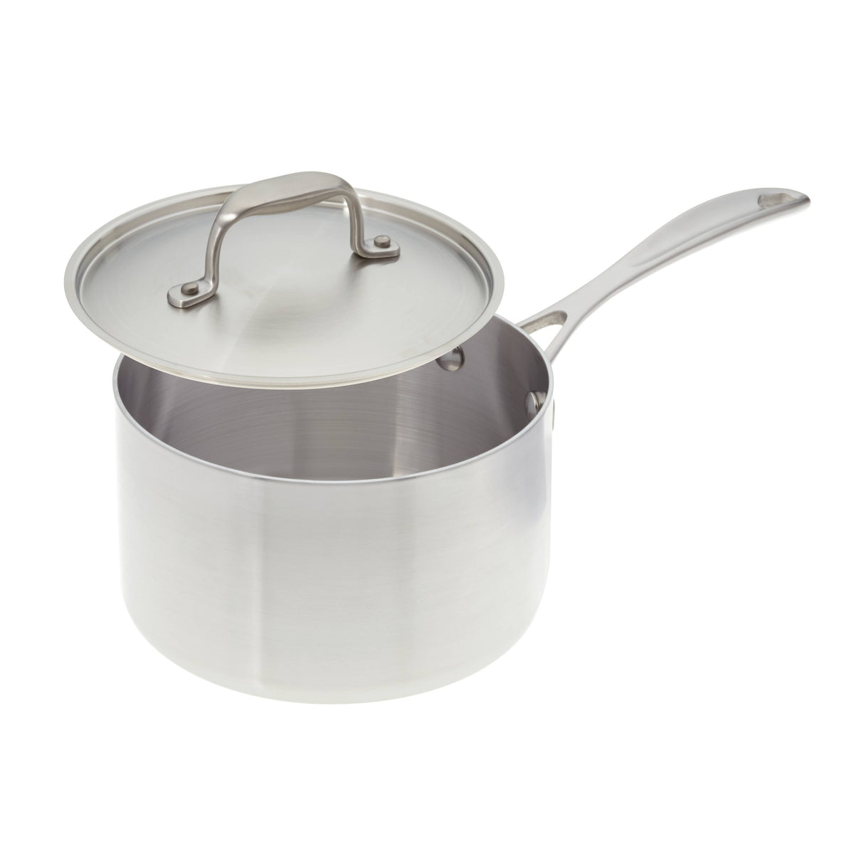 Tri-Ply Stainless Steel Covered Saucepan with Steamer Insert S870861