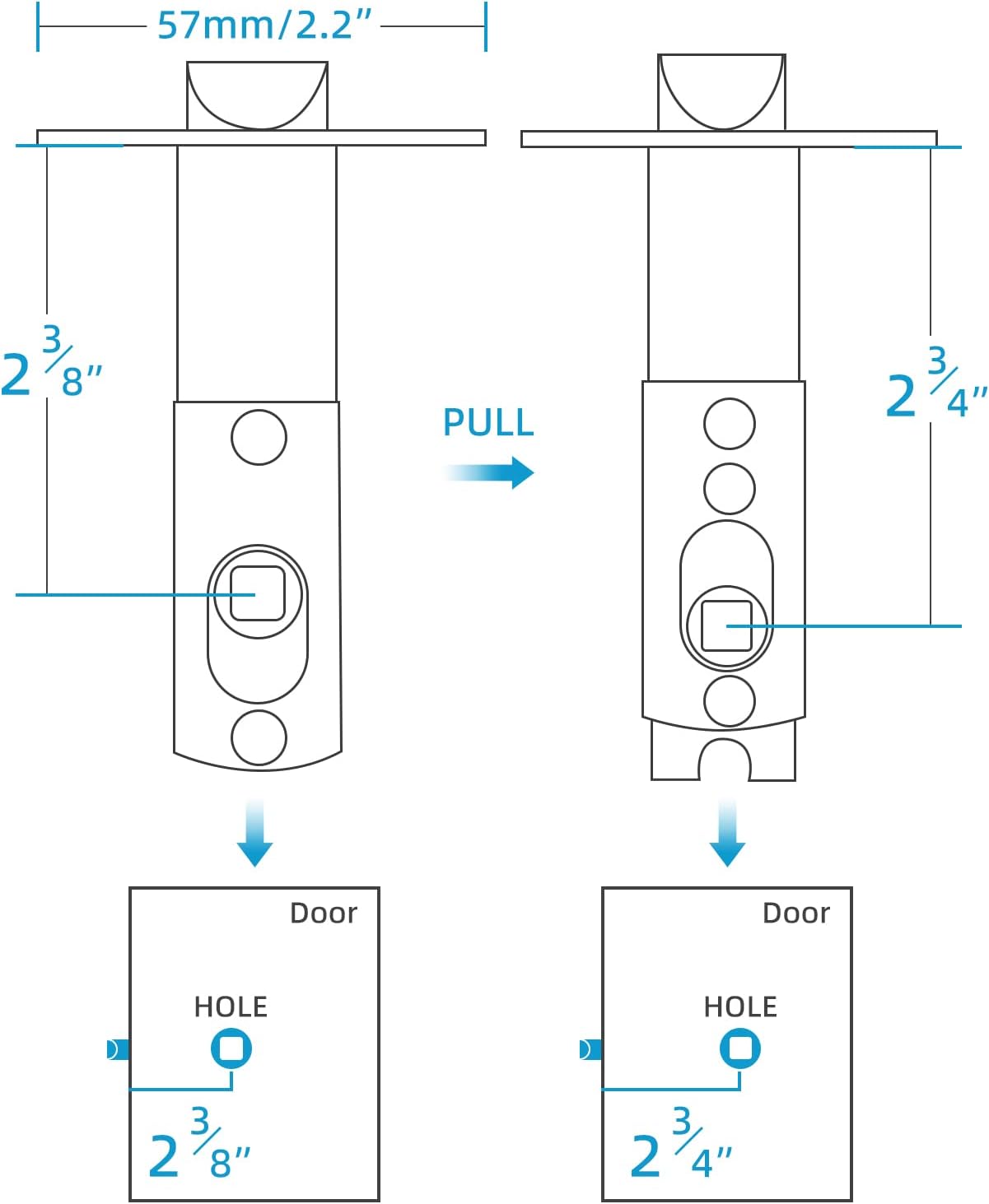 Fingerprint Door Lock, Keyless Entry Door Knob, Pack of 2 P185212