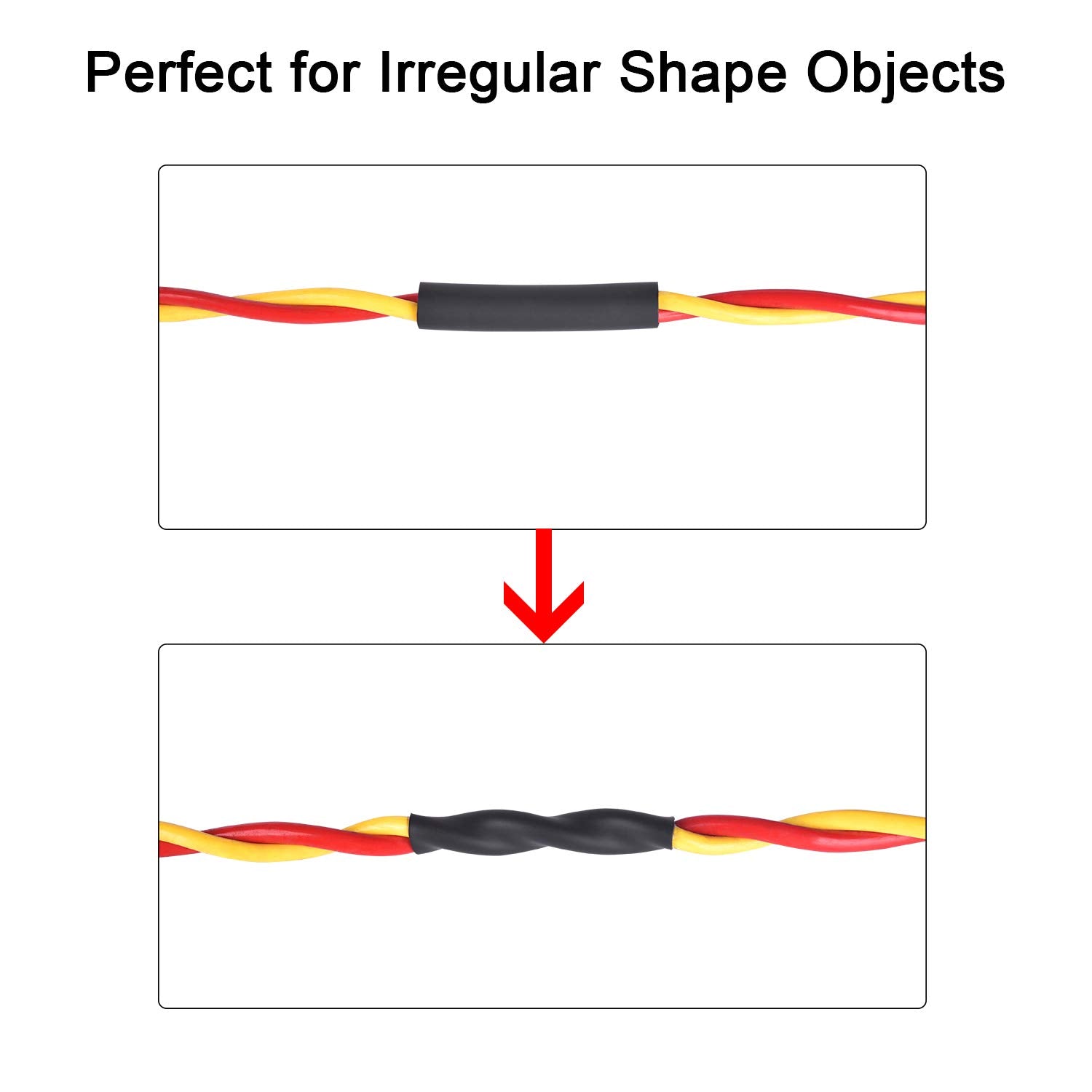 1 Inch 3:1 Waterproof Heat Shrink Tubing, 4 Ft Black P127327