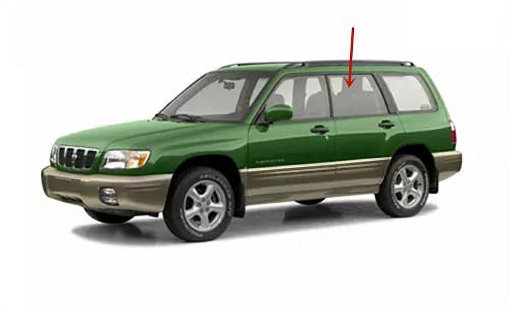 Left Side Rear Door Window Glass Compatible with Subaru Forester 1998-2002 H36595