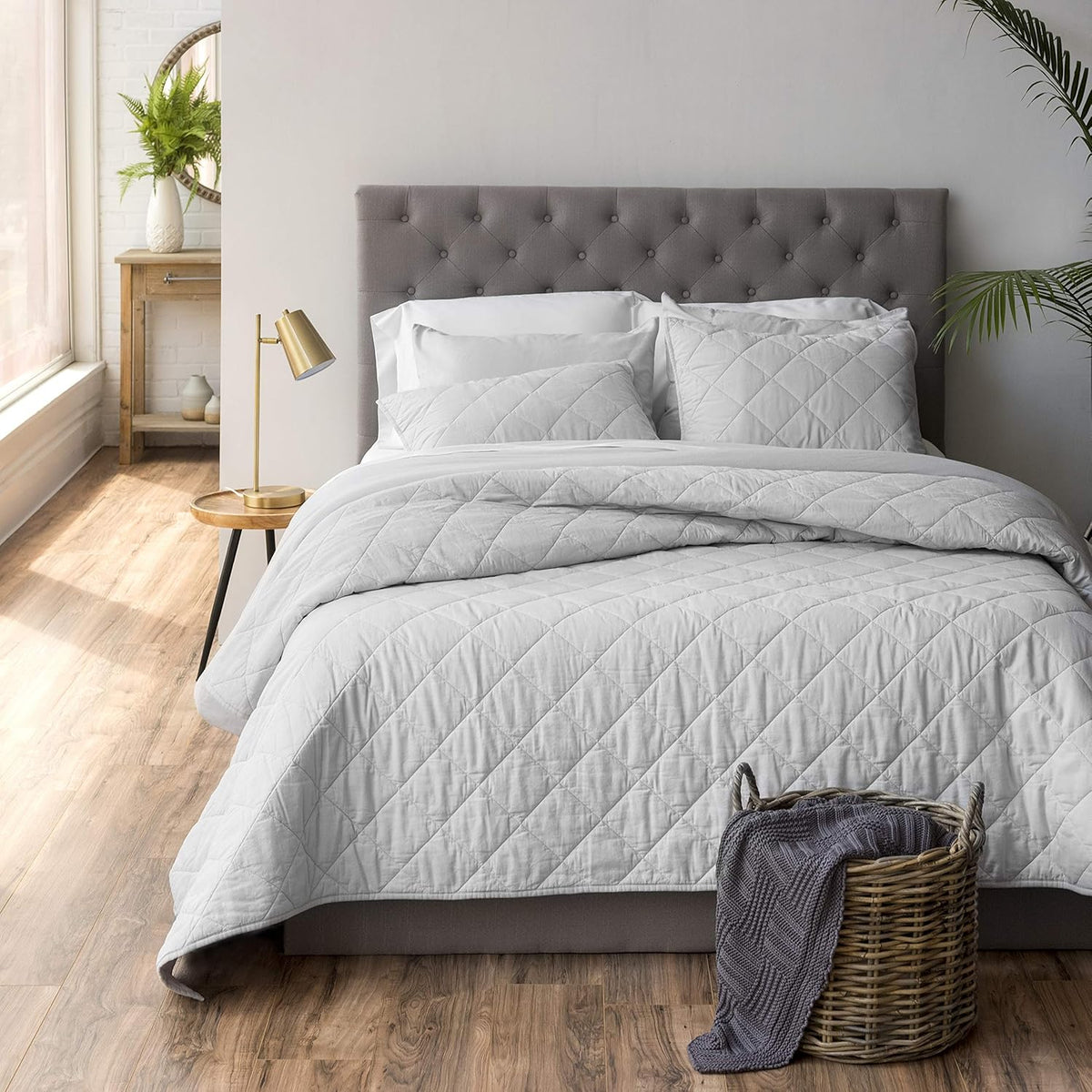 King Cotton Linen Percale Quilt U757