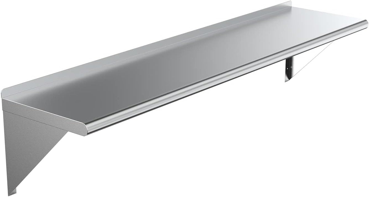14" X 60" Stainless Steel Wall Shelf H7329