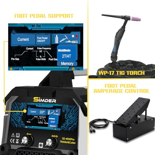 Aluminum MIG Welder Pulse MIG/MAG/HF TIG/Stick/Pilot ARC Plasma Cutter 200A Welding Machine 10 in 1 Welder Cutter Combo W5544