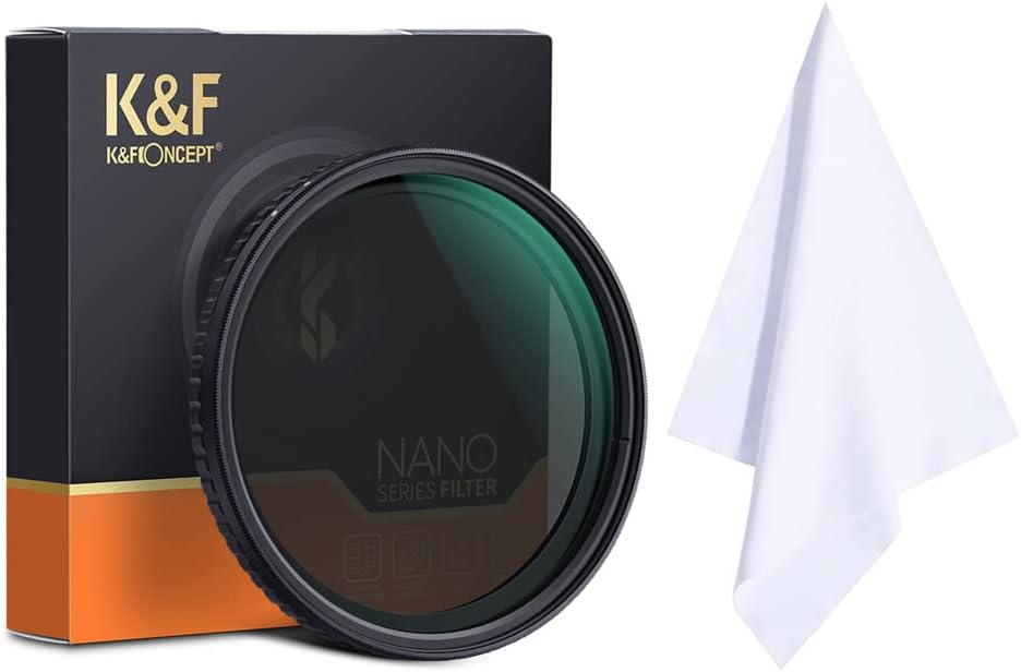55mm Variable ND Filter ND2-ND32 with Microfiber Cleaning Cloth O31823