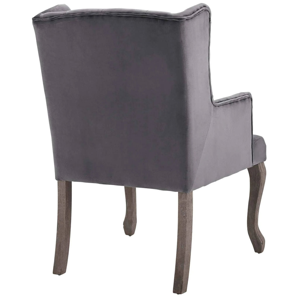 Navy Performance Velvet Armchair H23935
