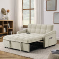 Beige Loveseats Sofa Bed with Pull-out Bed G607