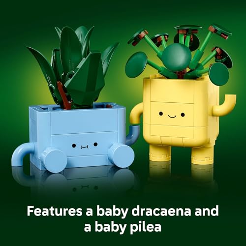LEGO Botanicals Happy Plants Building Toys - Bedroom or Dorm Room Decor for Girls, Boys, & Adults, Desk or Shelf Display - Birthday Gift Ideas for Kids, Ages 9+ - 10349 I5166