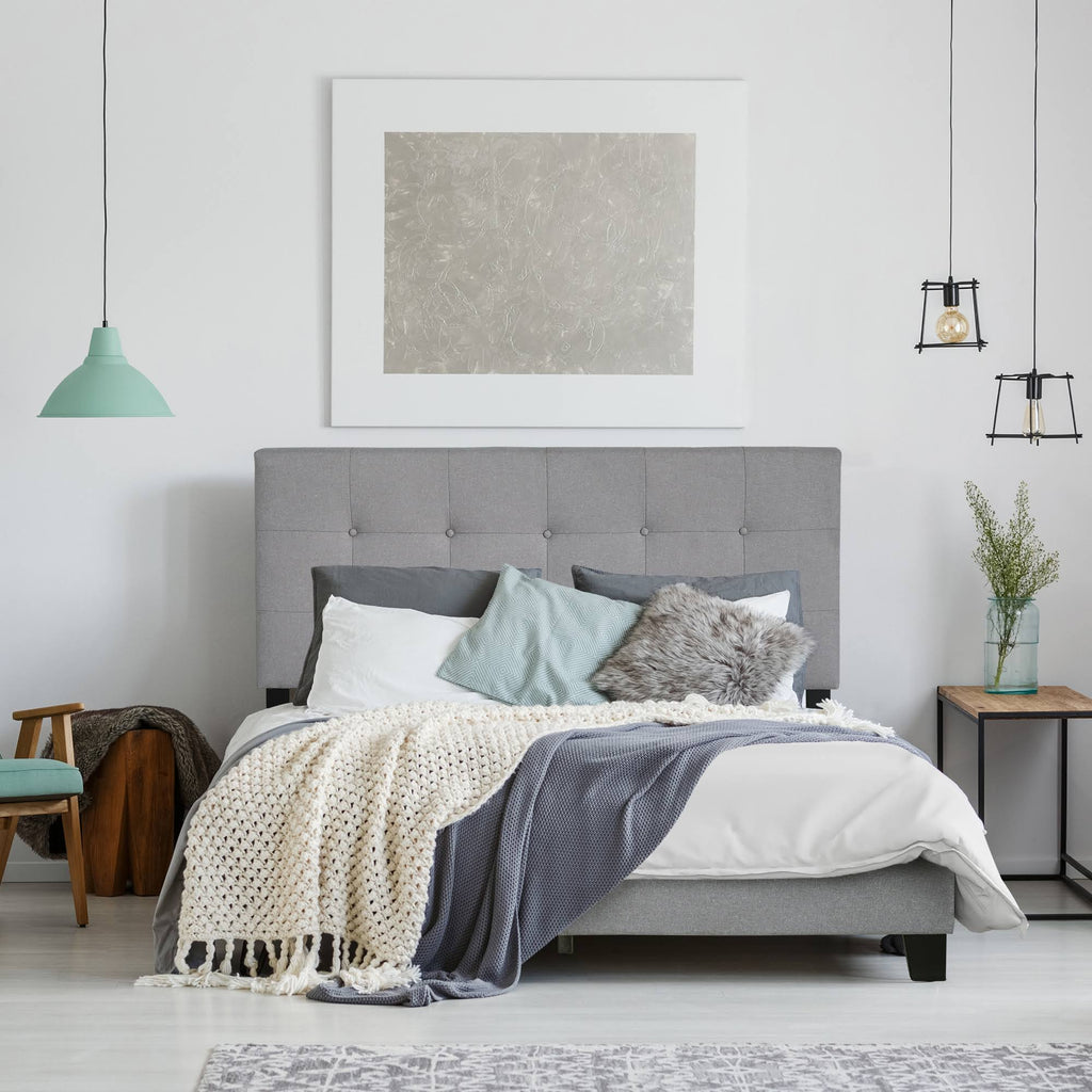 Glacier Queen Button Tufted Bed Frame Q161385