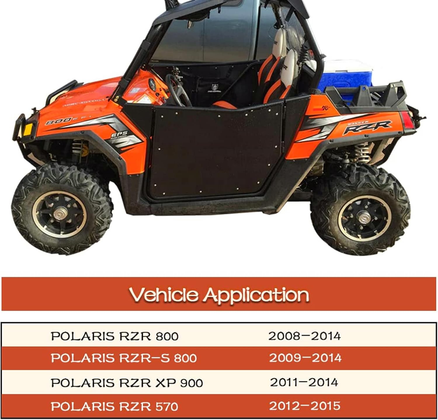 UTV Metal Doors with Automotive Style Latch, 2Pcs Q341
