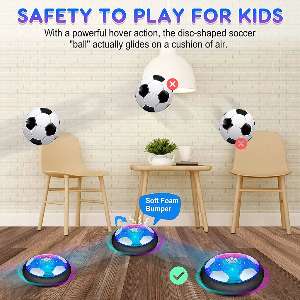 Hover Soccer Ball Toys with LED Light and Soft Foam Bumpers F922073