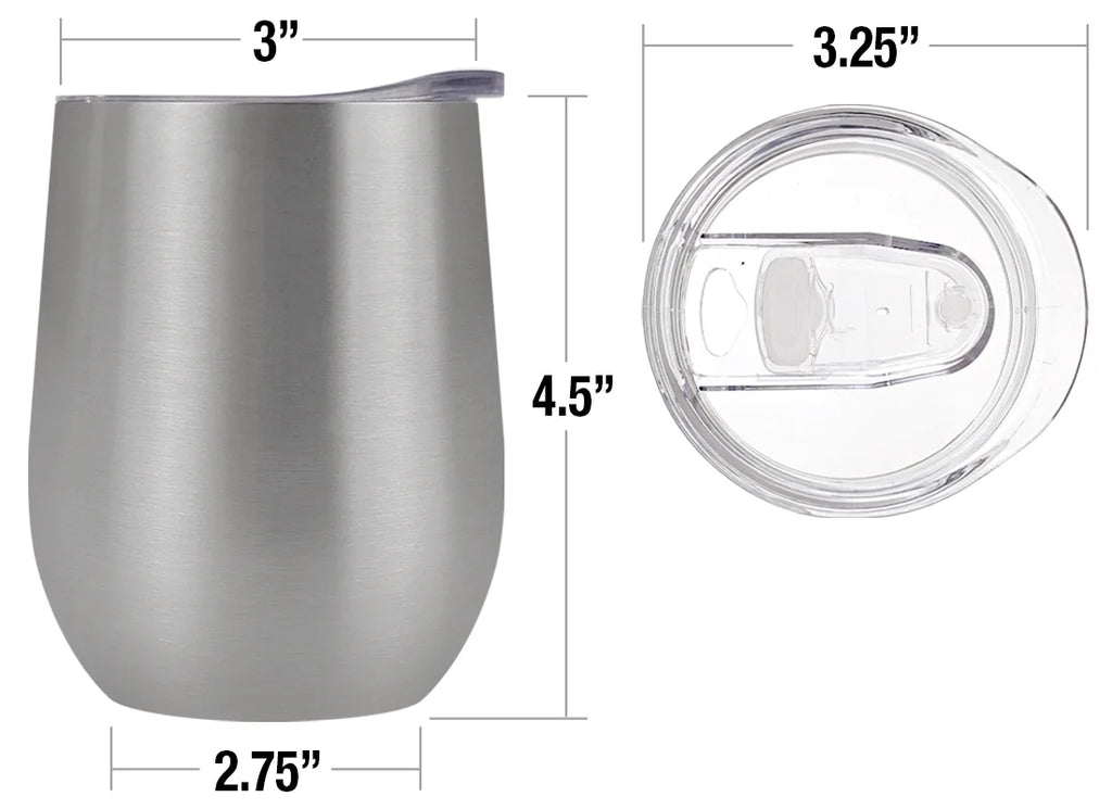 12 oz Stainless Steel Insulated Tumbler with Leak Resistant Slide-Lock Lid Y2917