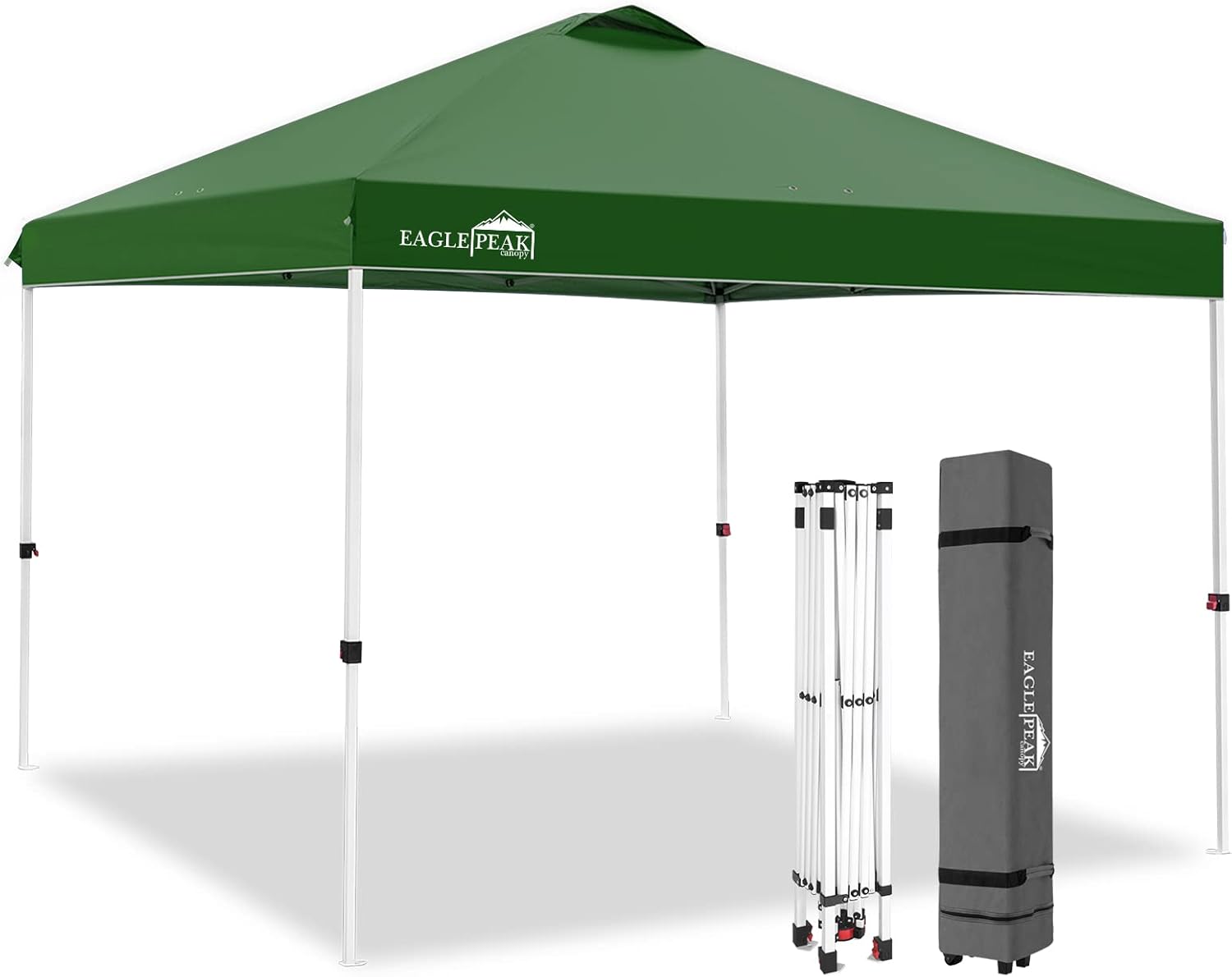 10' x 10' Light Blue Pop Up Canopy Tent with Wheeled Carrying Bag N556