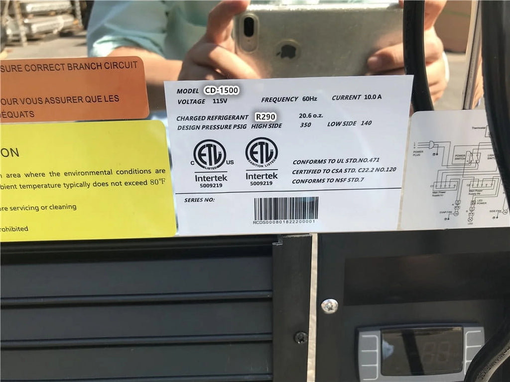 60" Wide Commercial Glass Display Cooler Refrigerator E1036