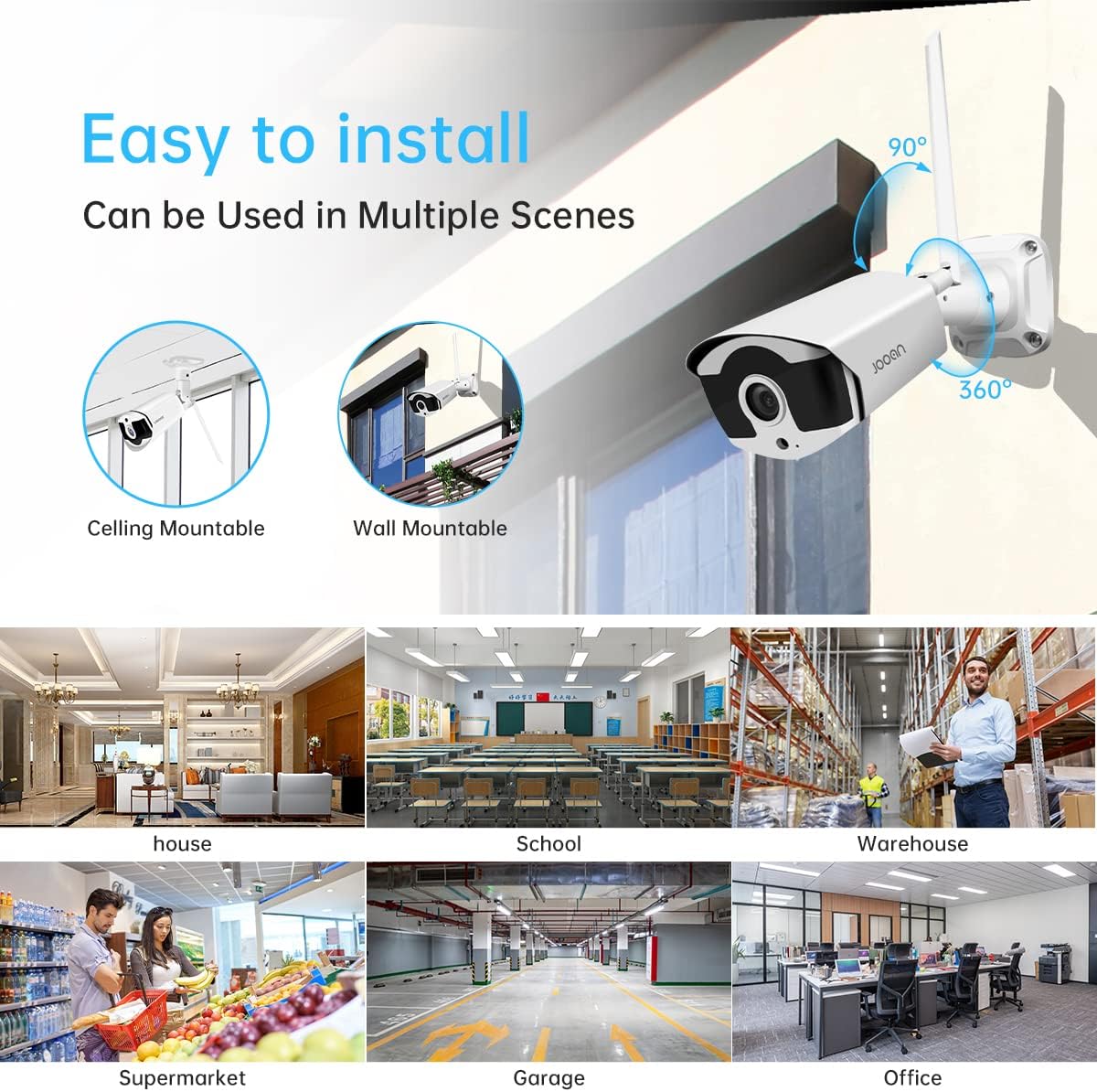 3MP Wireless 8-Channel NVR Security Camera System with 1TB Hard Drive J809