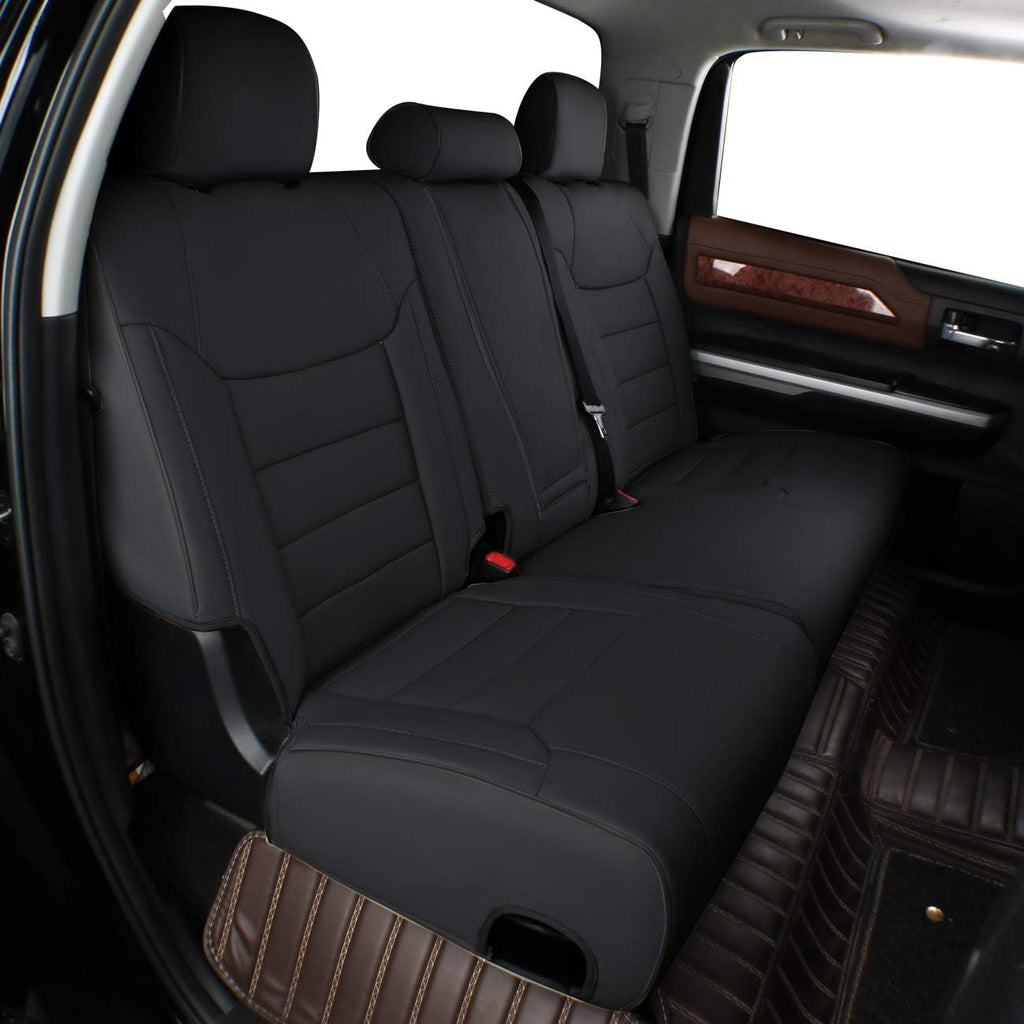 Custom Fit Full Set Car Seat Covers Leatherette Black D4636