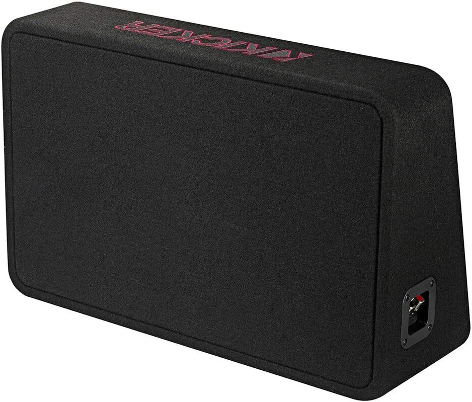 12" Loaded Square Thin Sub Box with Amplifier and Amp Install Kit N960381