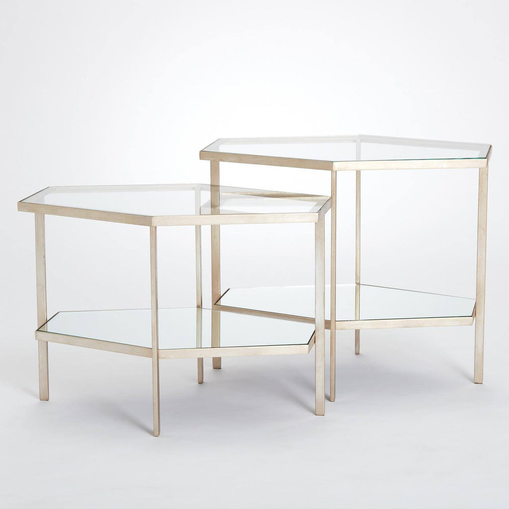 Silver Leaf Hexagon Table Y13600