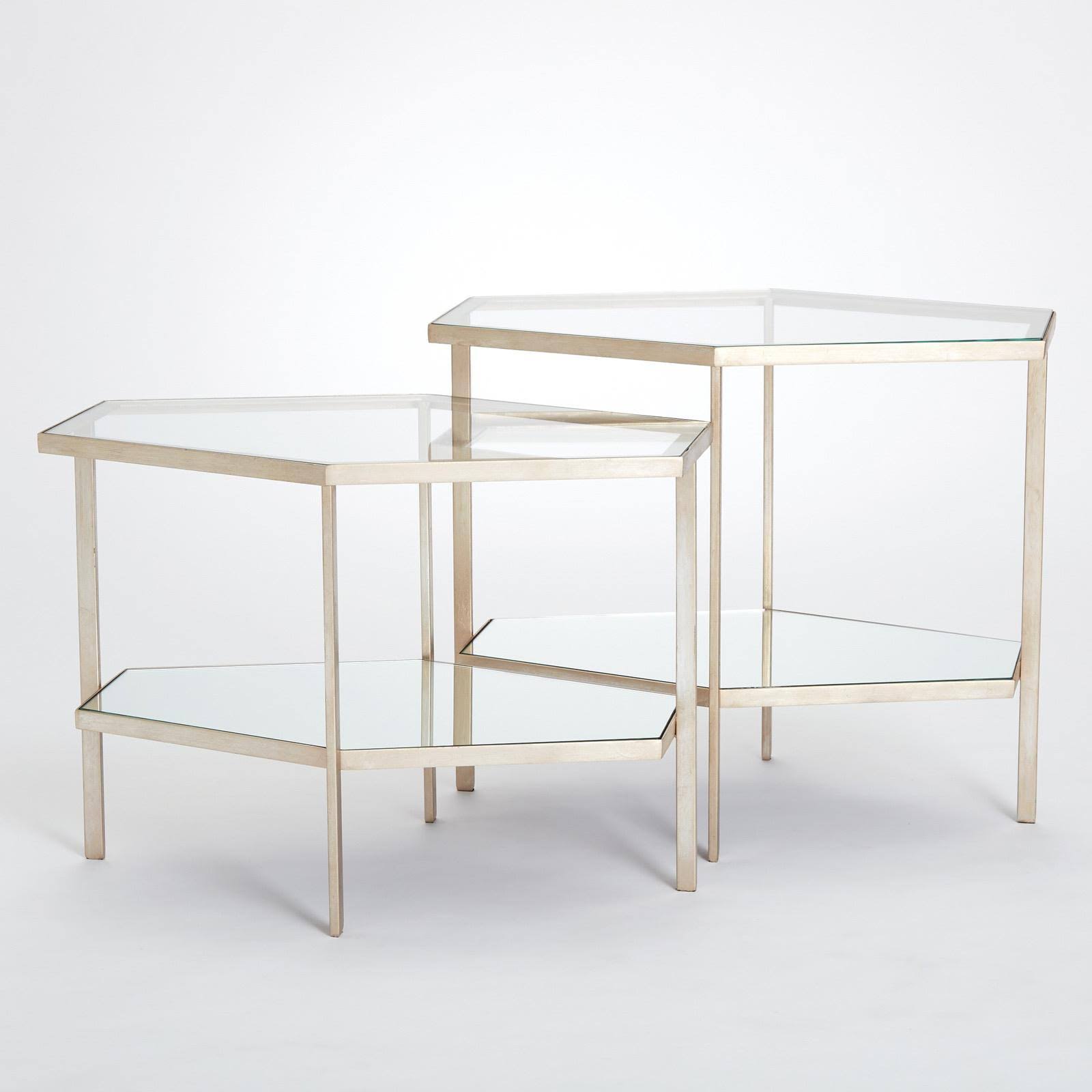 Silver Leaf Hexagon Table Y13600