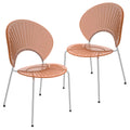 Amber Plastic Dining Side Chair Set of 2 Z106