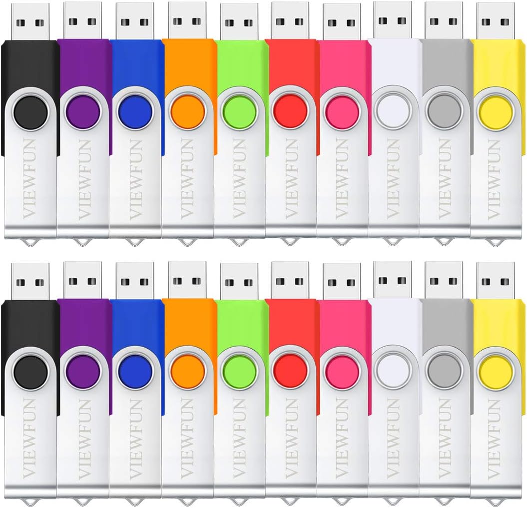 50 Pack 8GB USB 2.0 Flash Drives with LED Indicator and Lanyards O468118