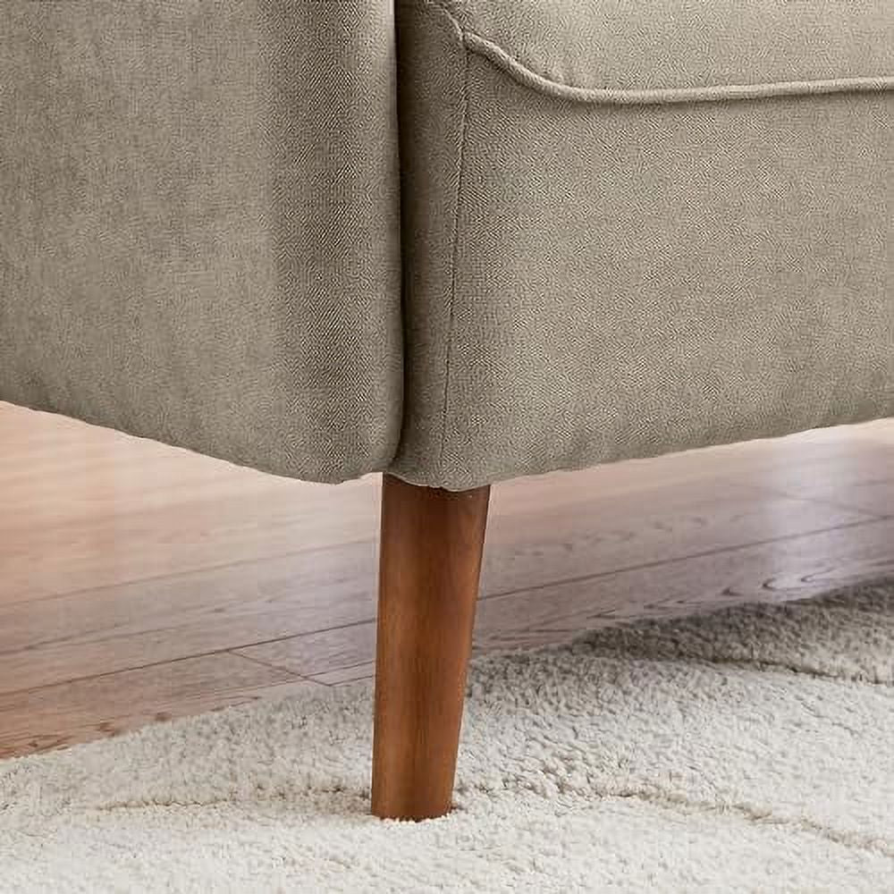 Green 2 Seater Loveseat Sofa with Wood Legs S2116
