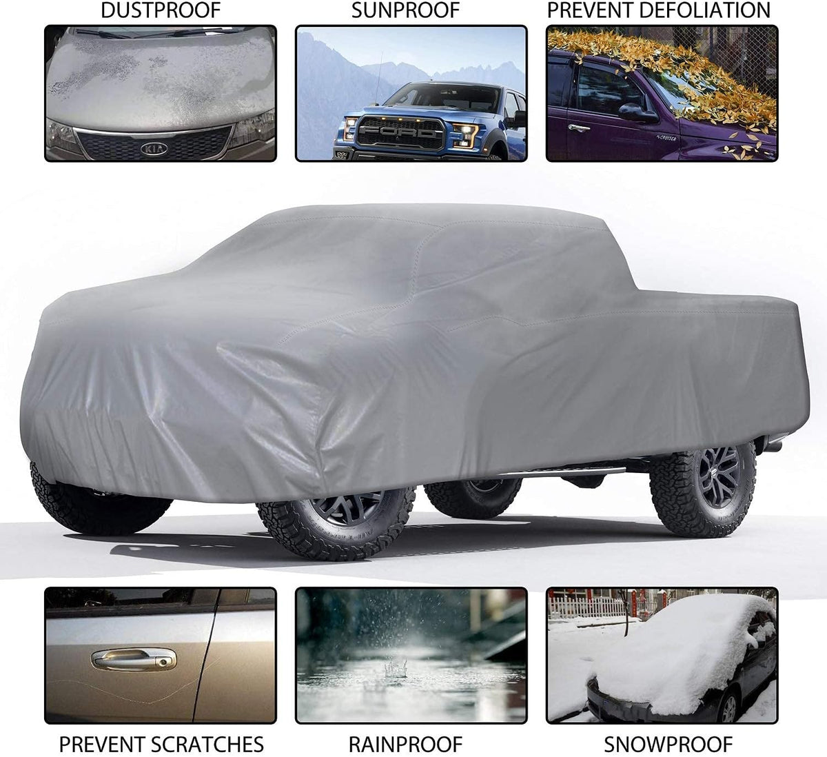 Waterproof Truck Car Cover for Ford F150 2001-2019 Raptor up to 228' Z6533